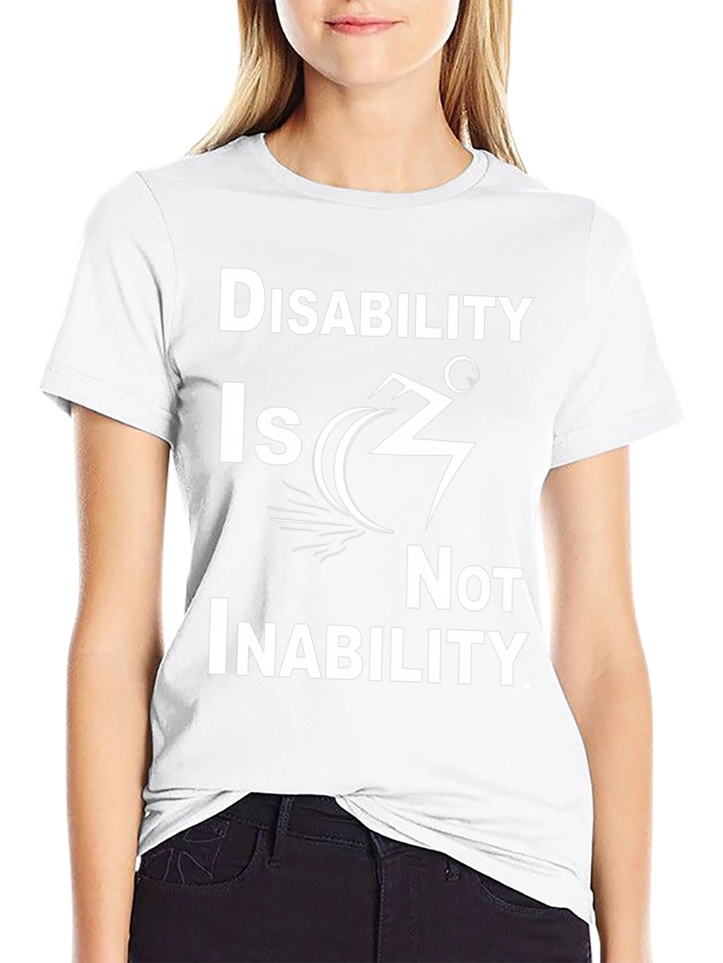 Disability Is Not Inability Black T-Shirt