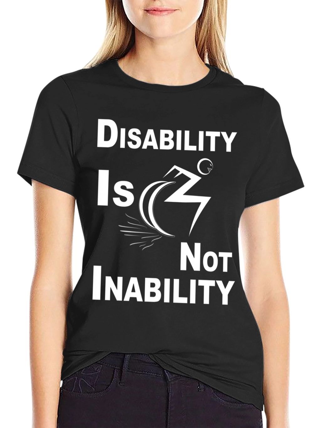 Disability Is Not Inability Black T-Shirt