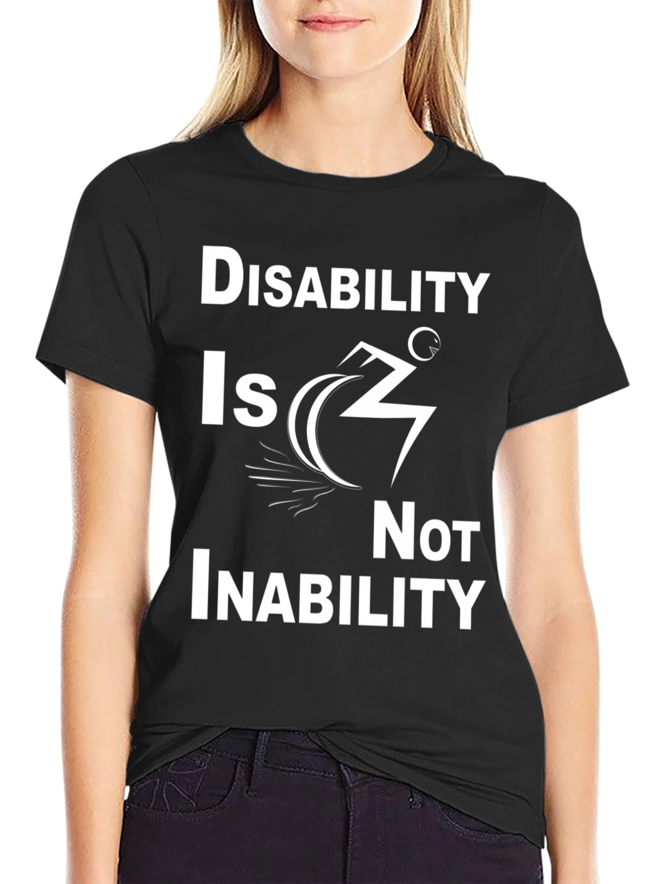 Disability Is Not Inability Black T-Shirt