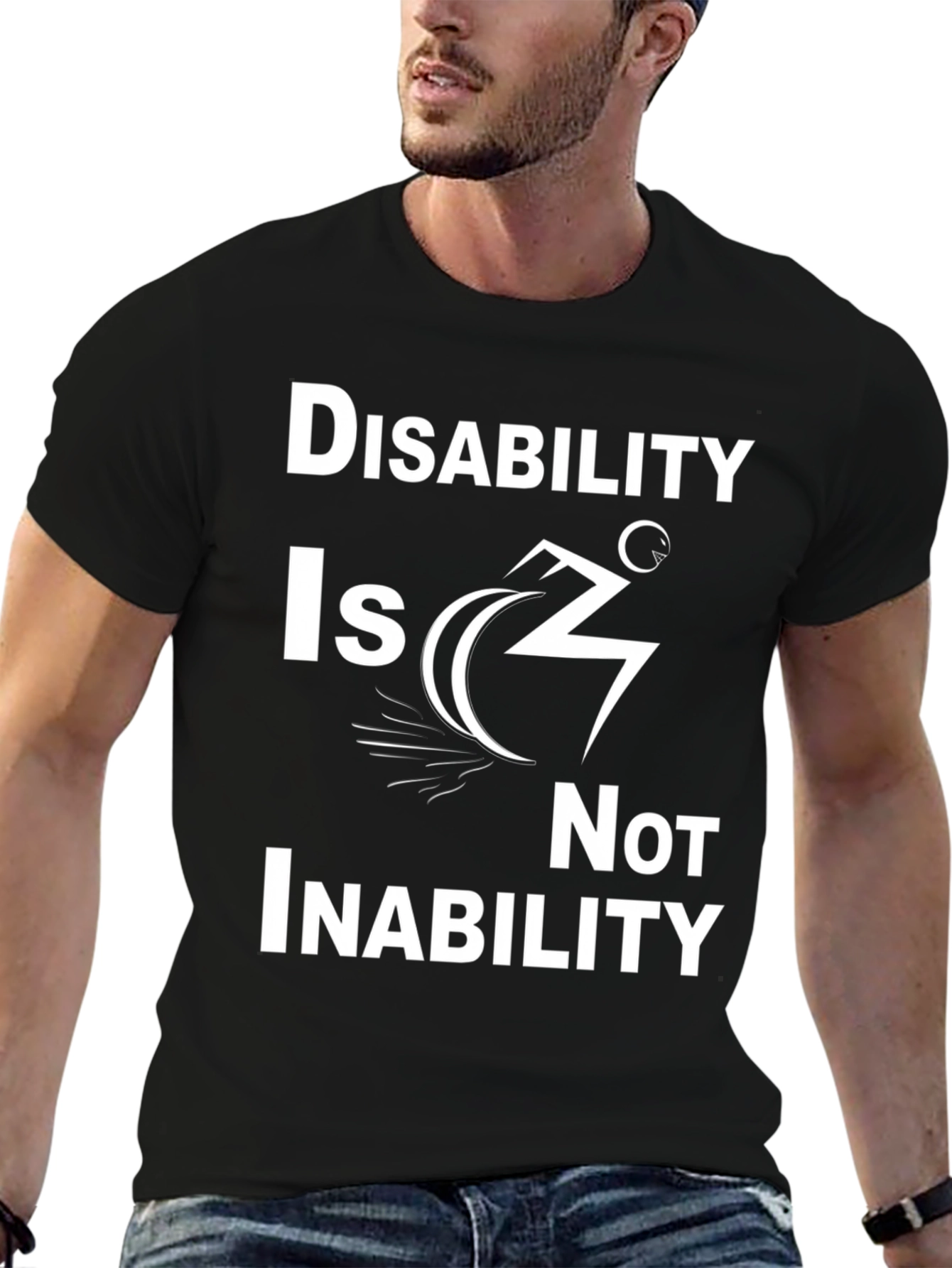 Disability Is Not Inability Black T-Shirt