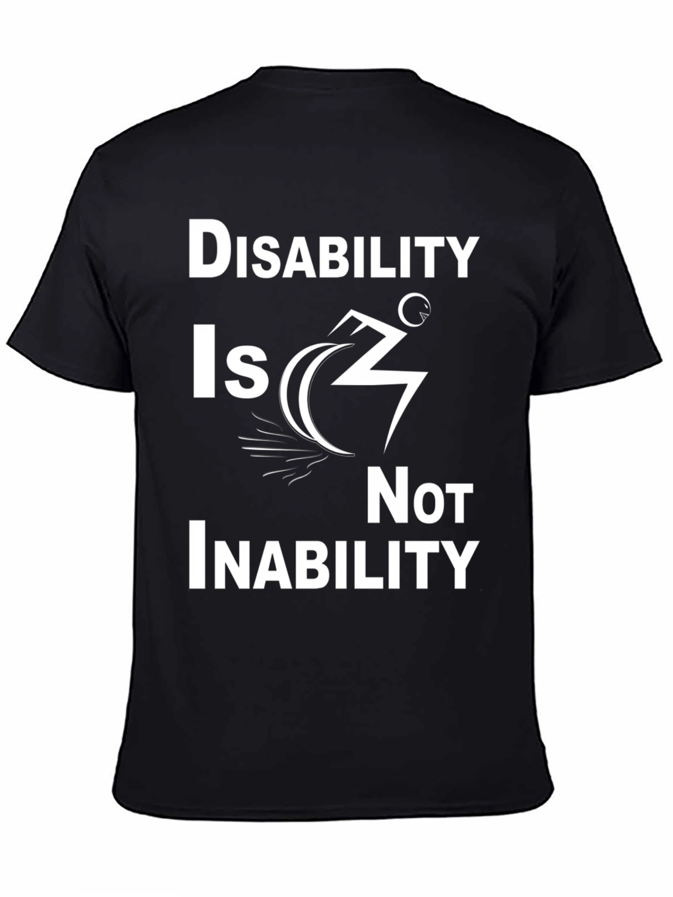 Disability Is Not Inability Black T-Shirt