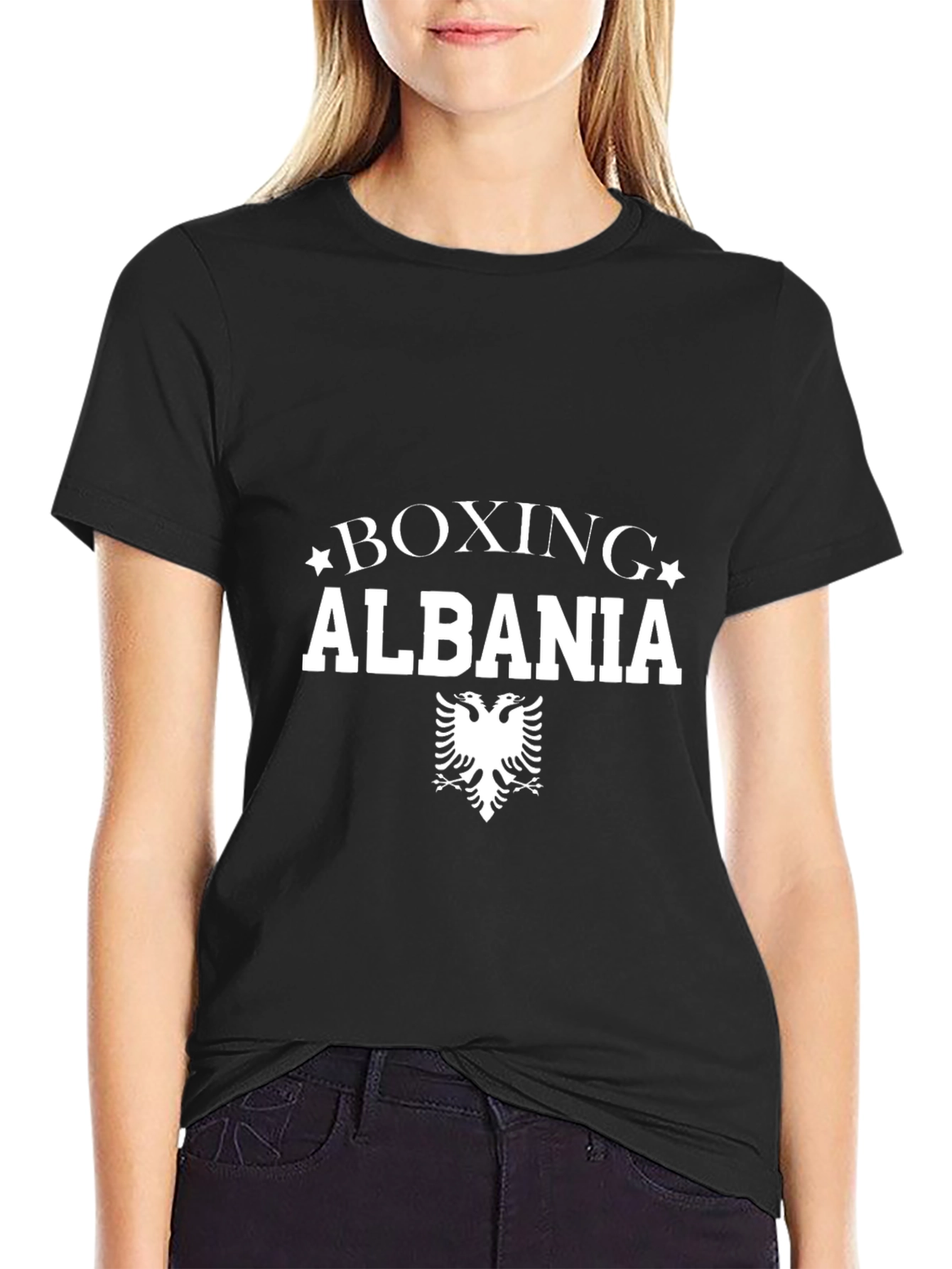 Boxing Albania T-Shirt - Black