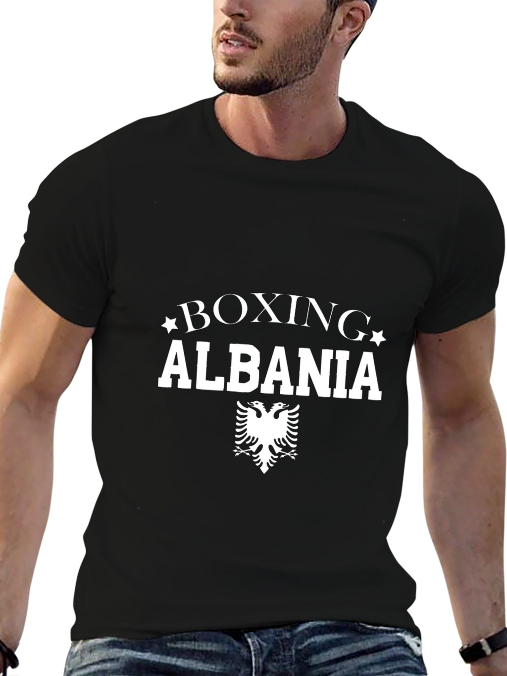 Boxing Albania T-Shirt - Black