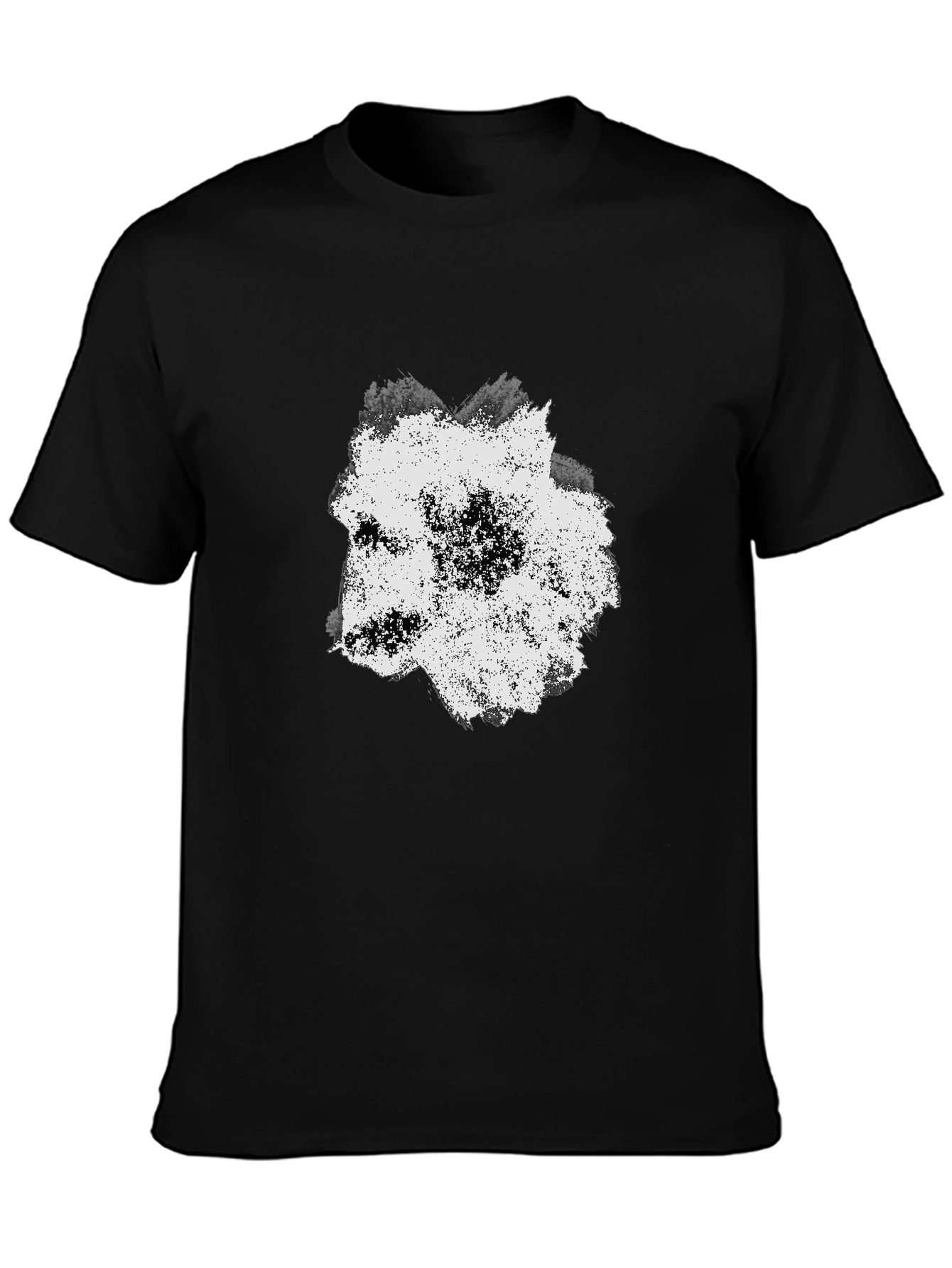 Abstract Wolf Graphic Black T-Shirt for Men