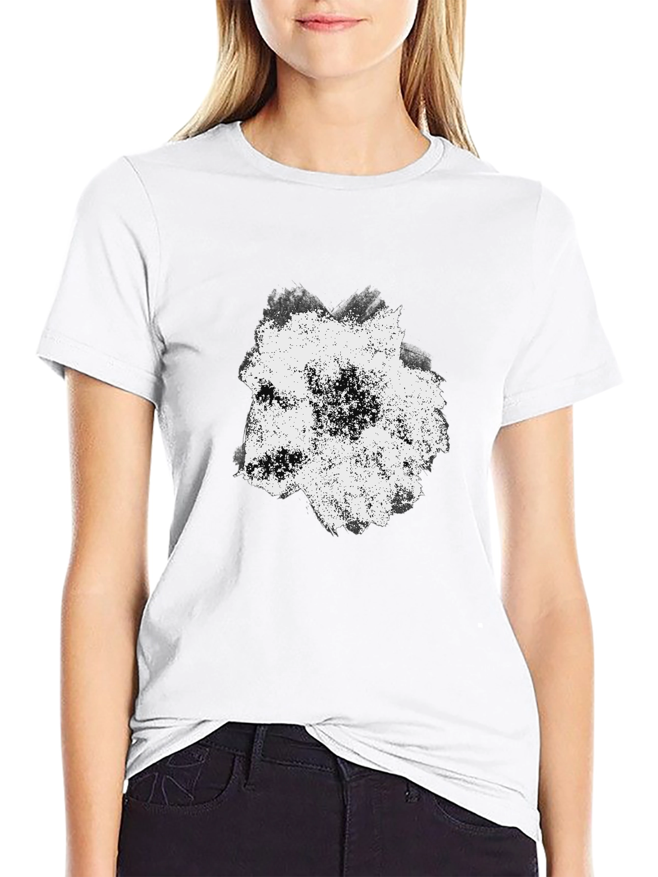 Abstract Wolf Graphic Black T-Shirt for Men