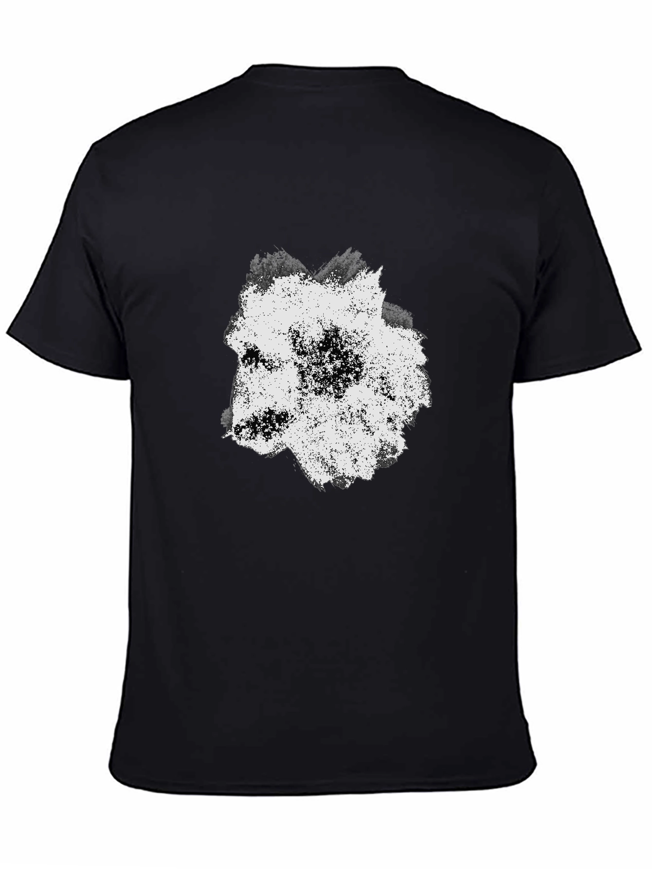 Abstract Wolf Graphic Black T-Shirt for Men