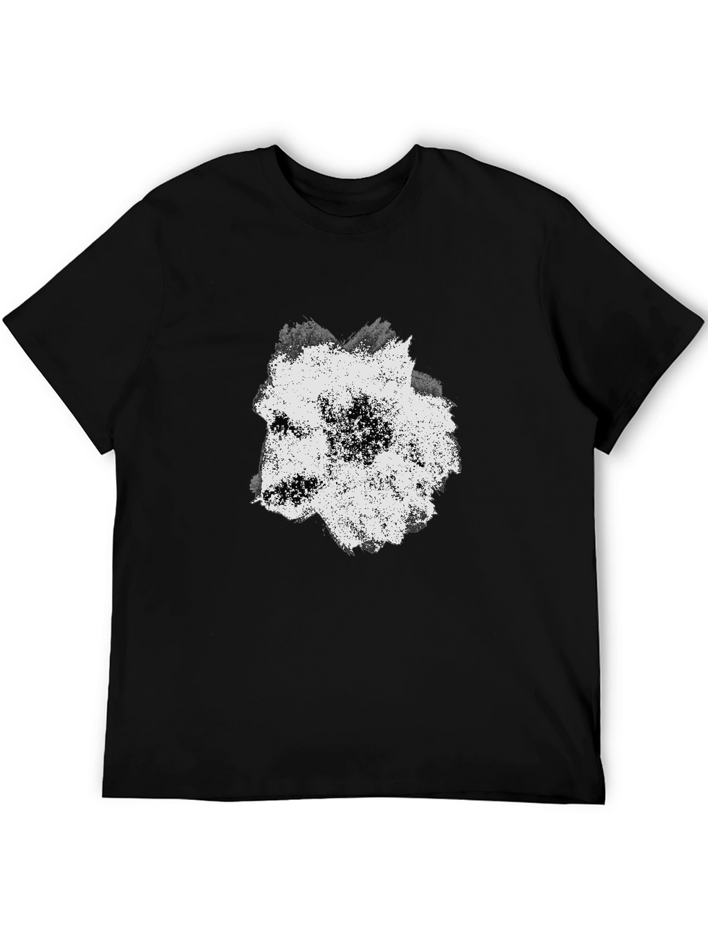 Abstract Wolf Graphic Black T-Shirt for Men