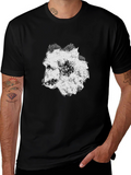 Abstract Wolf Graphic Black T-Shirt for Men
