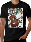 Guitar Coffee and Notebook T-Shirt