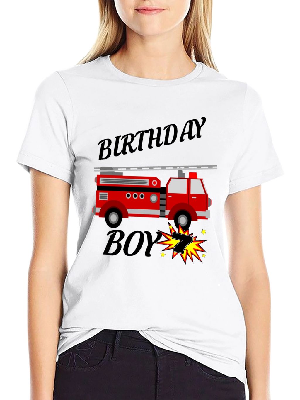 Birthday Boy Firetruck T-Shirt