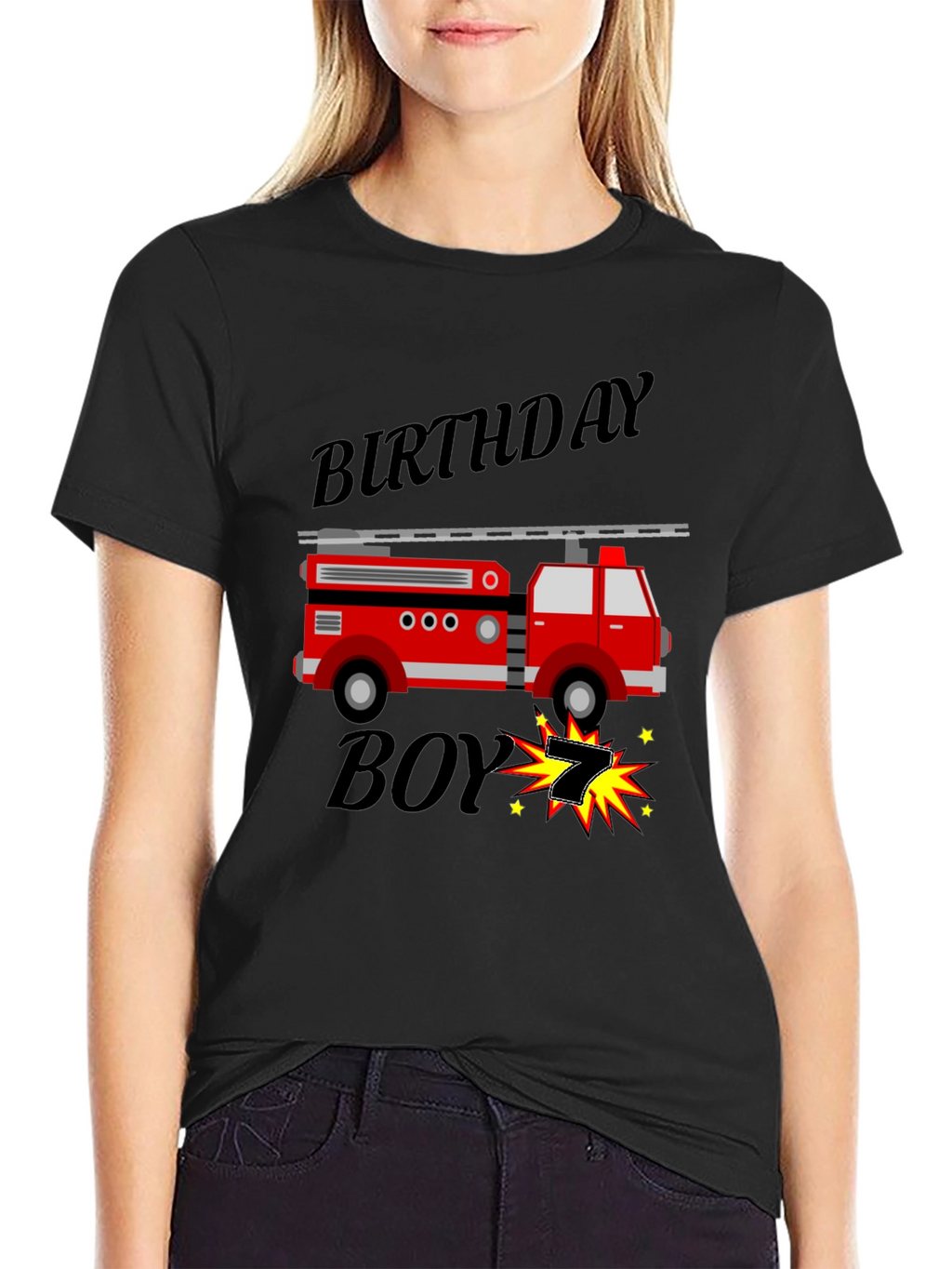 Birthday Boy Firetruck T-Shirt