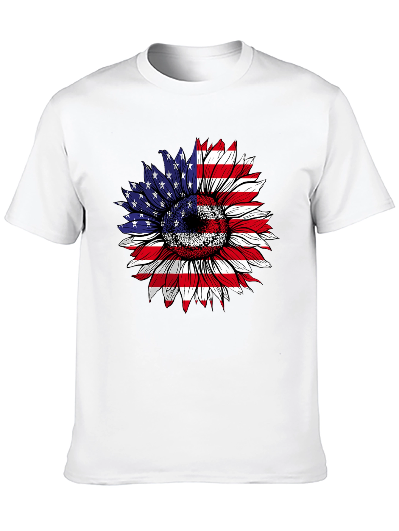 American Flag Sunflower Graphic Tee