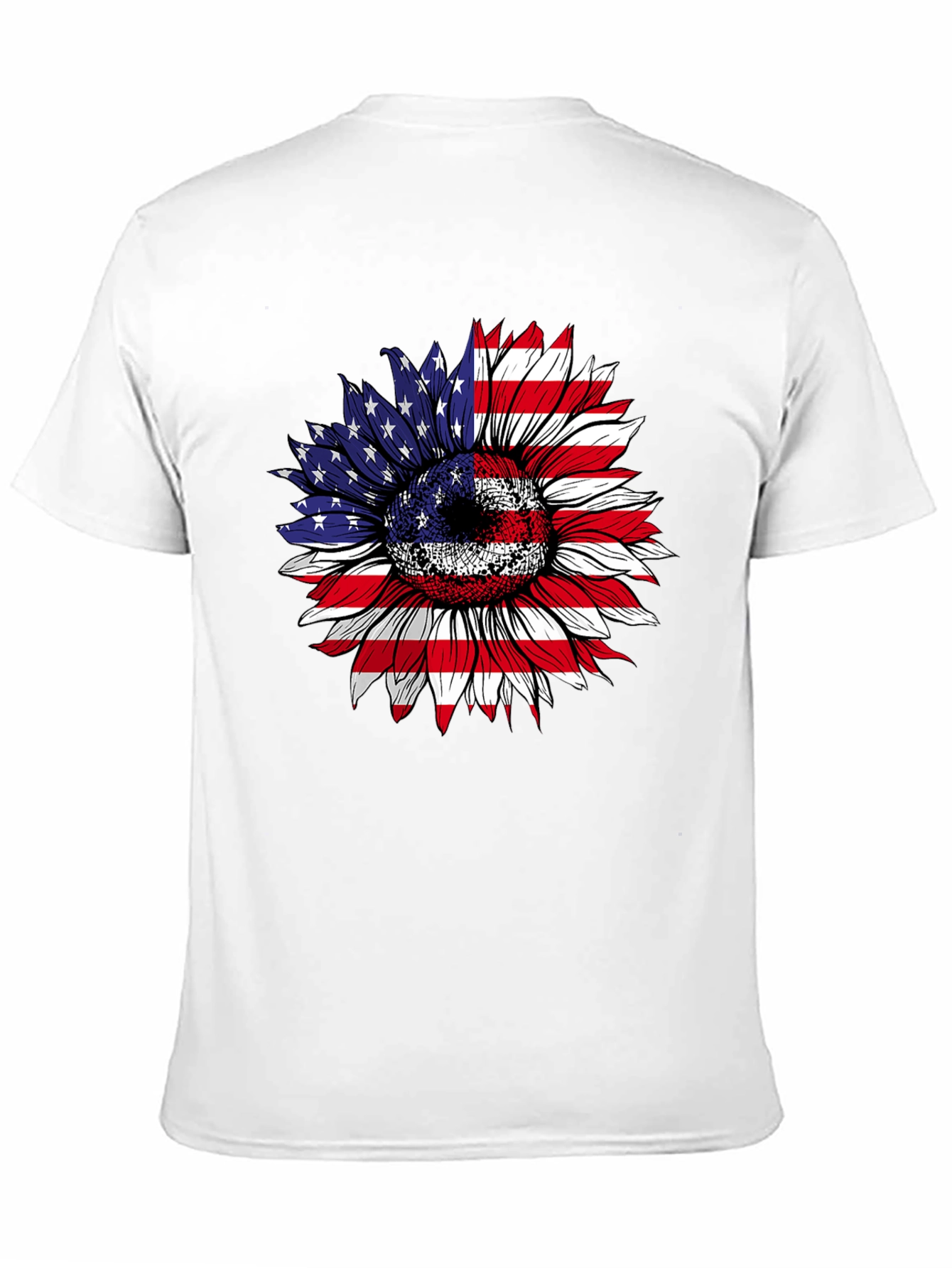 American Flag Sunflower Graphic Tee