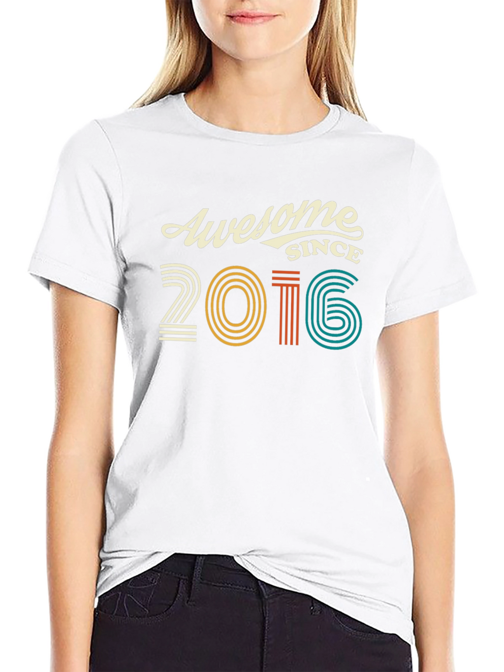 Awesome Since 2016 Graphic Tee - Black Cotton T-Shirt