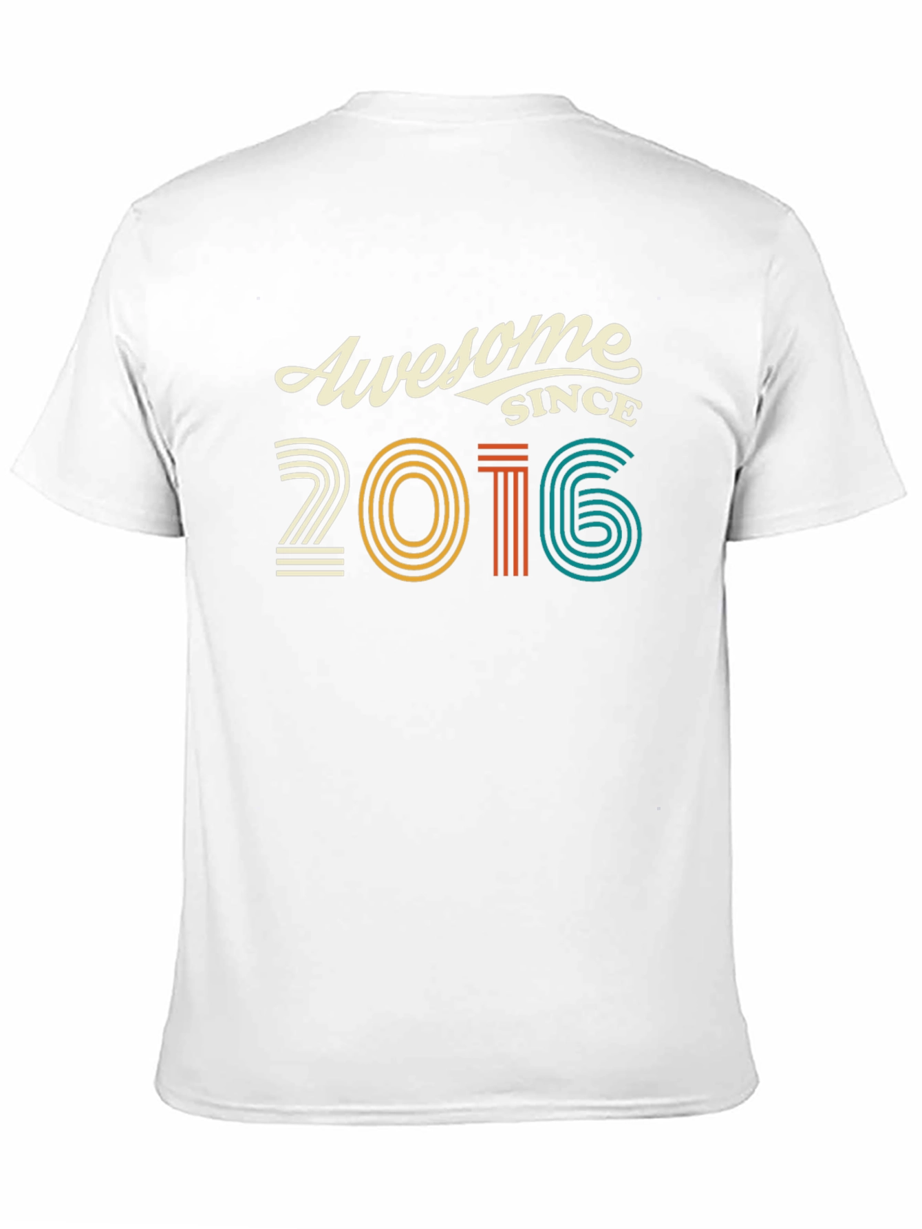 Awesome Since 2016 Graphic Tee - Black Cotton T-Shirt