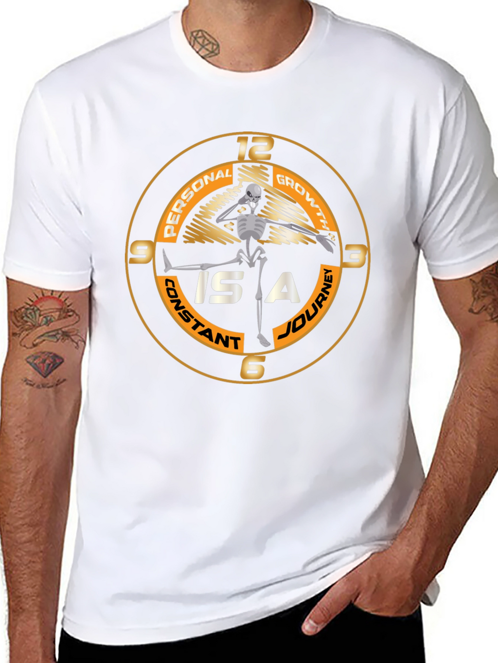 Personal Growth Skeleton Black T-Shirt