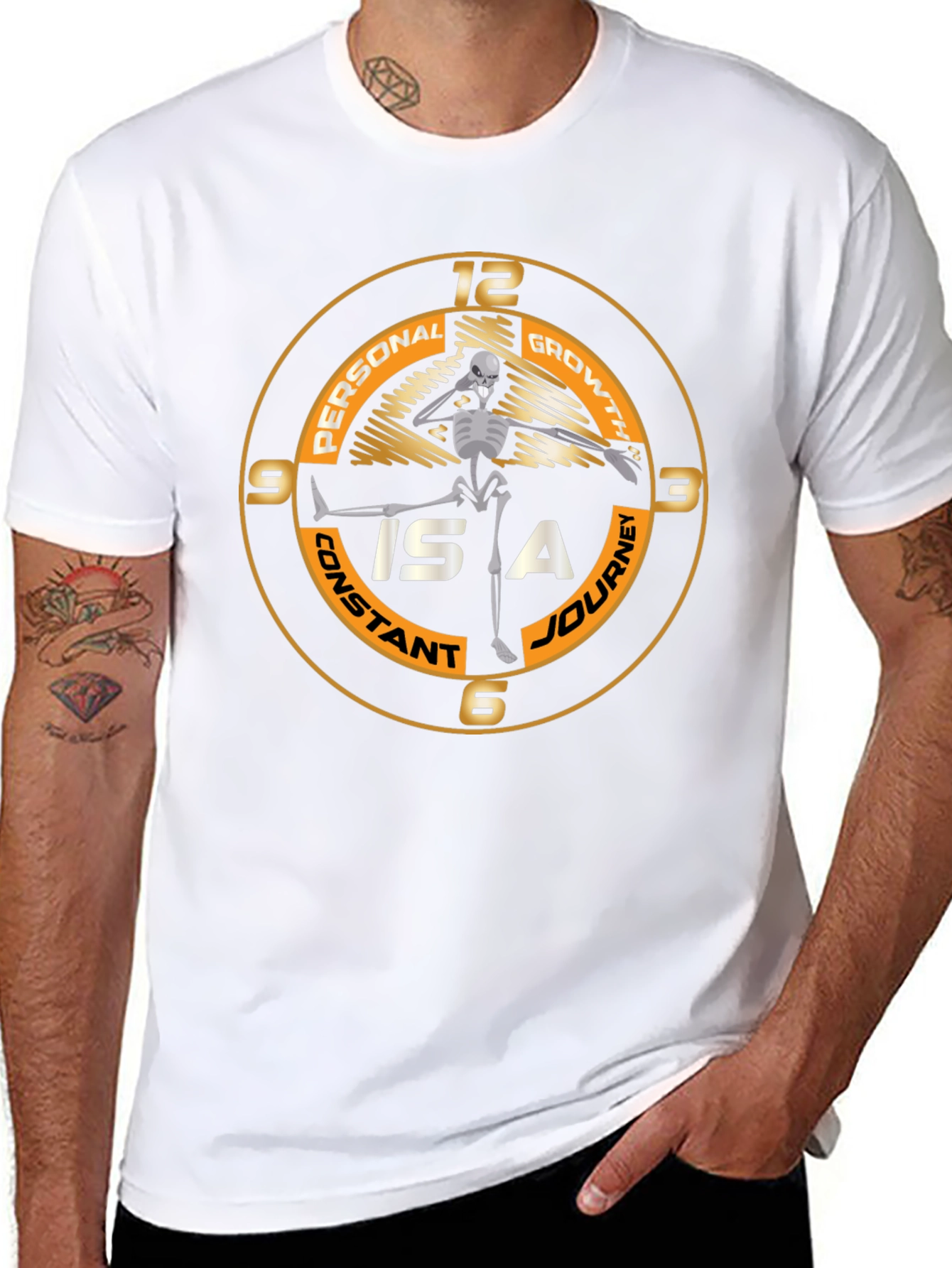 Personal Growth Skeleton Black T-Shirt