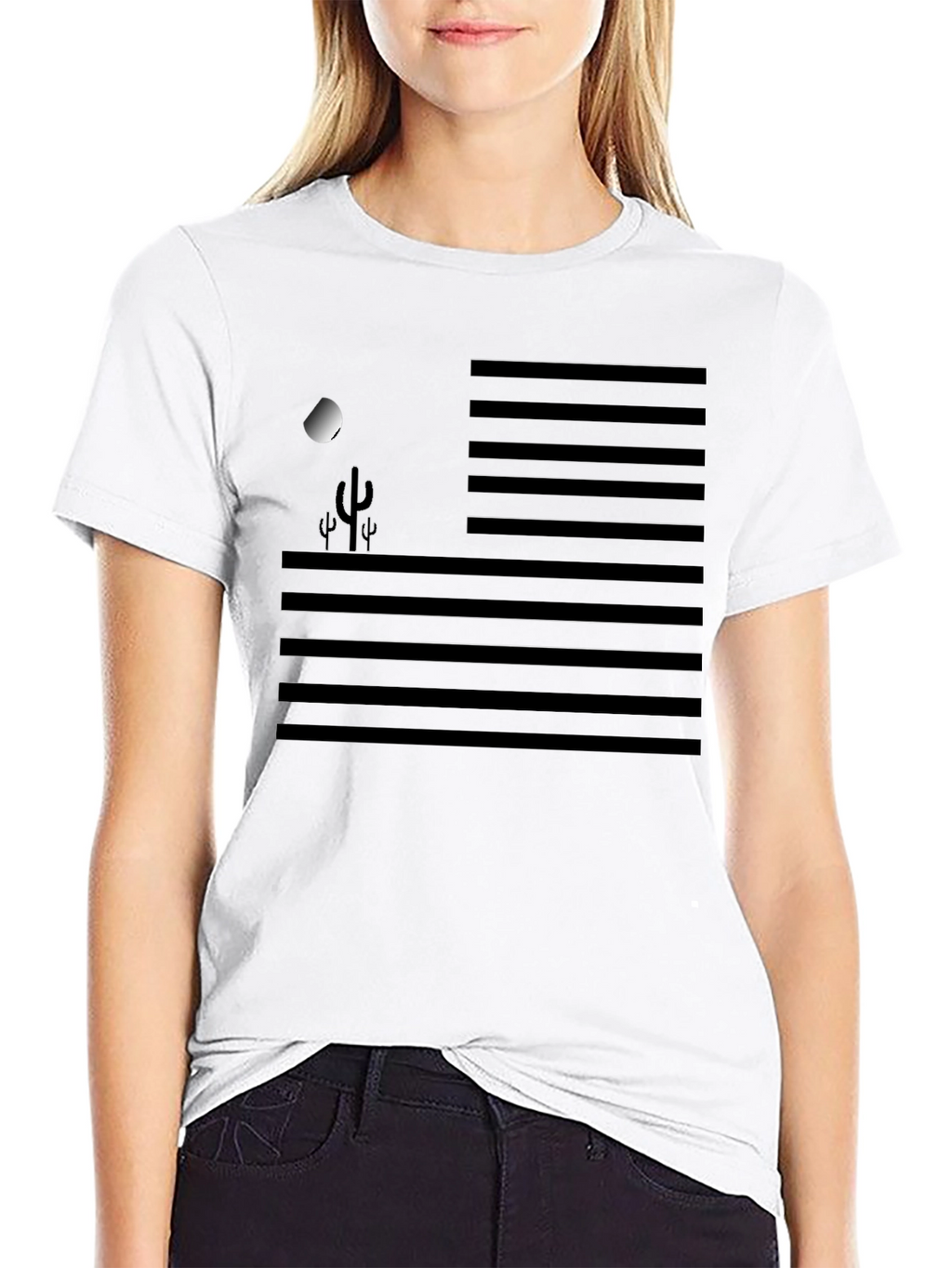 Desert Moon Graphic Tee - Mens Black T-Shirt
