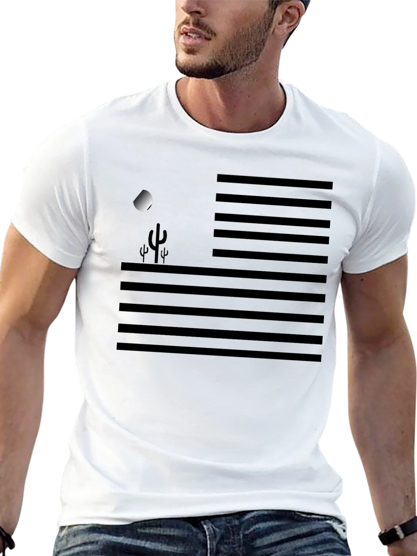 Desert Moon Graphic Tee - Mens Black T-Shirt
