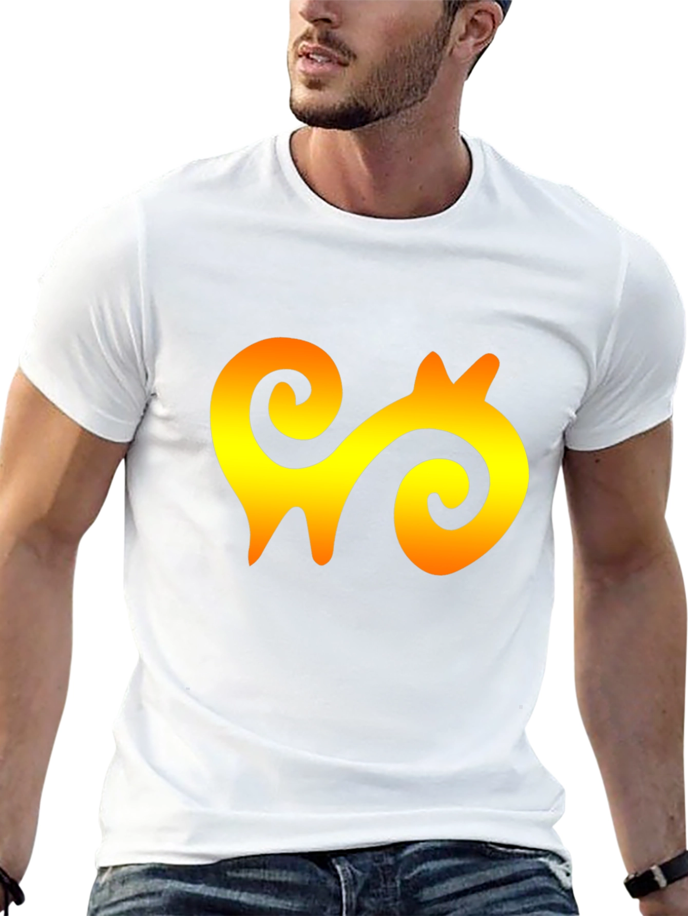 Fiery Adinkra Symbol Black T-Shirt