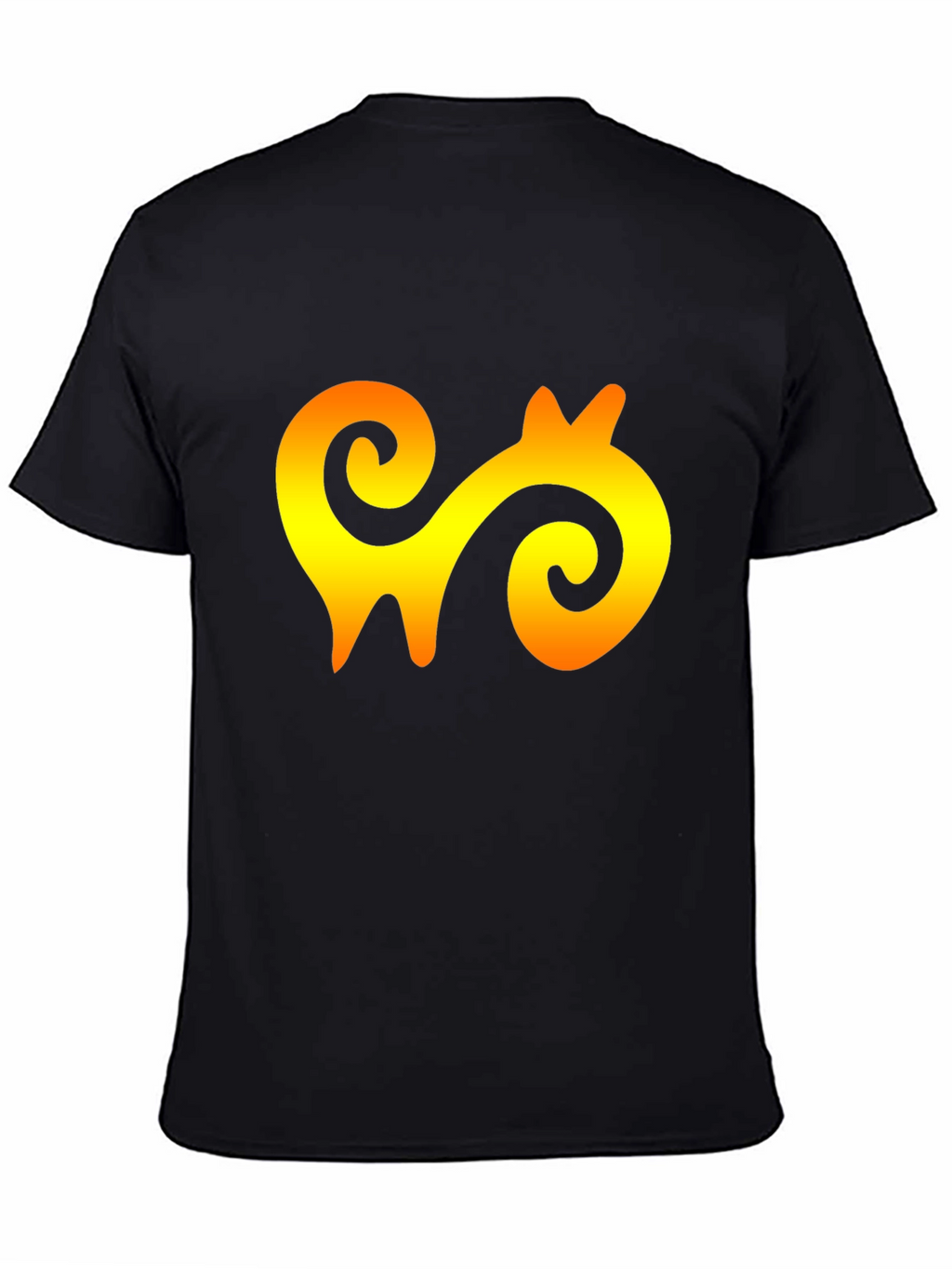 Fiery Adinkra Symbol Black T-Shirt