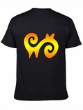 Fiery Adinkra Symbol Black T-Shirt