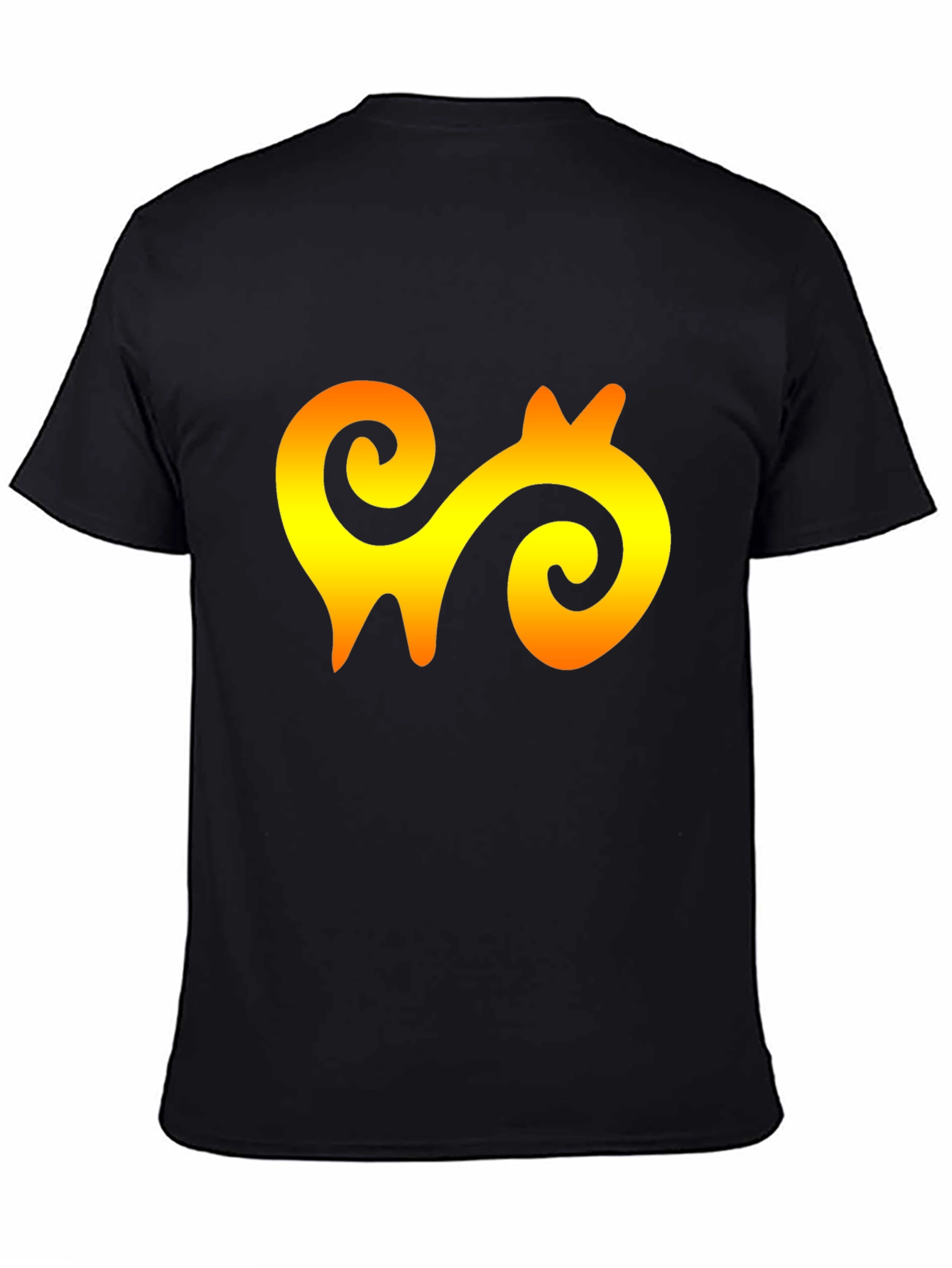 Fiery Adinkra Symbol Black T-Shirt