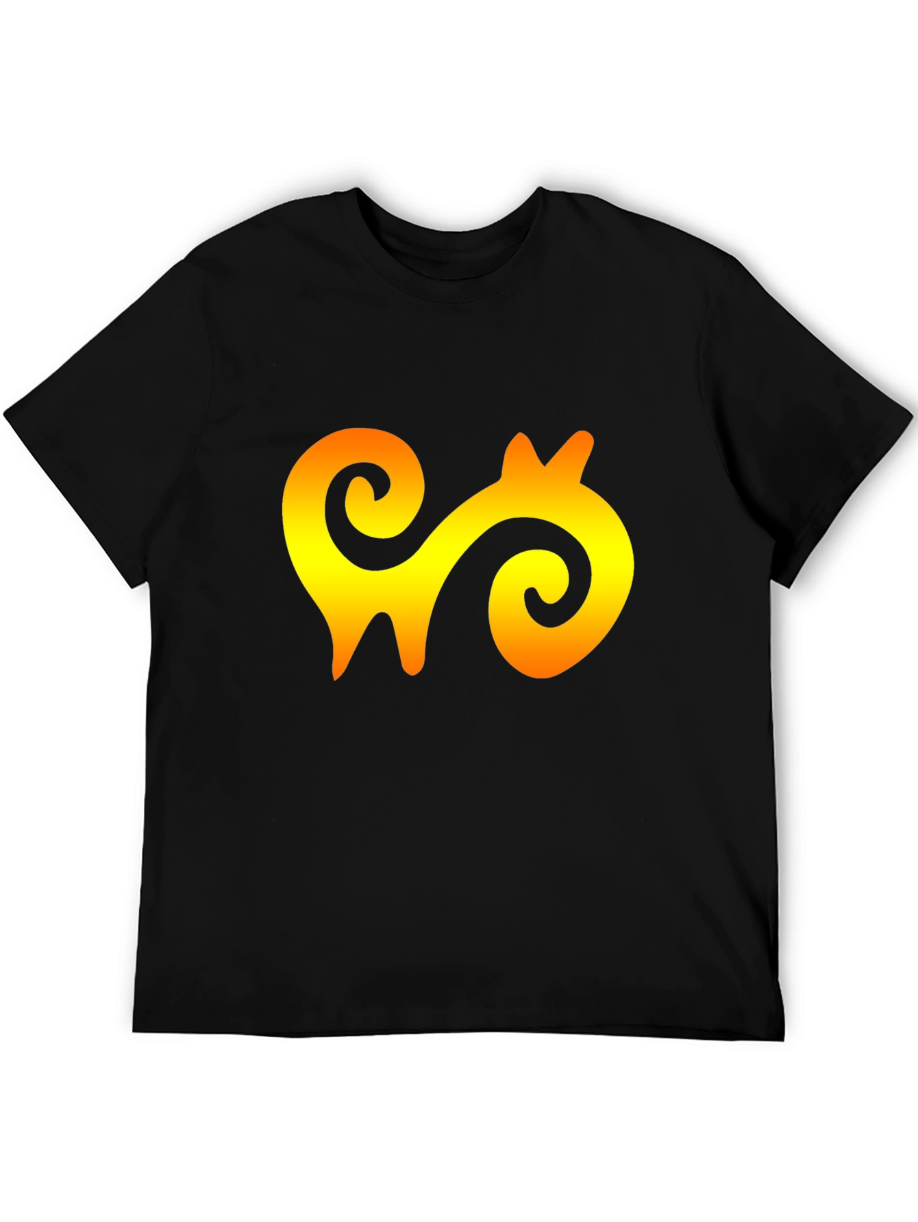 Fiery Adinkra Symbol Black T-Shirt