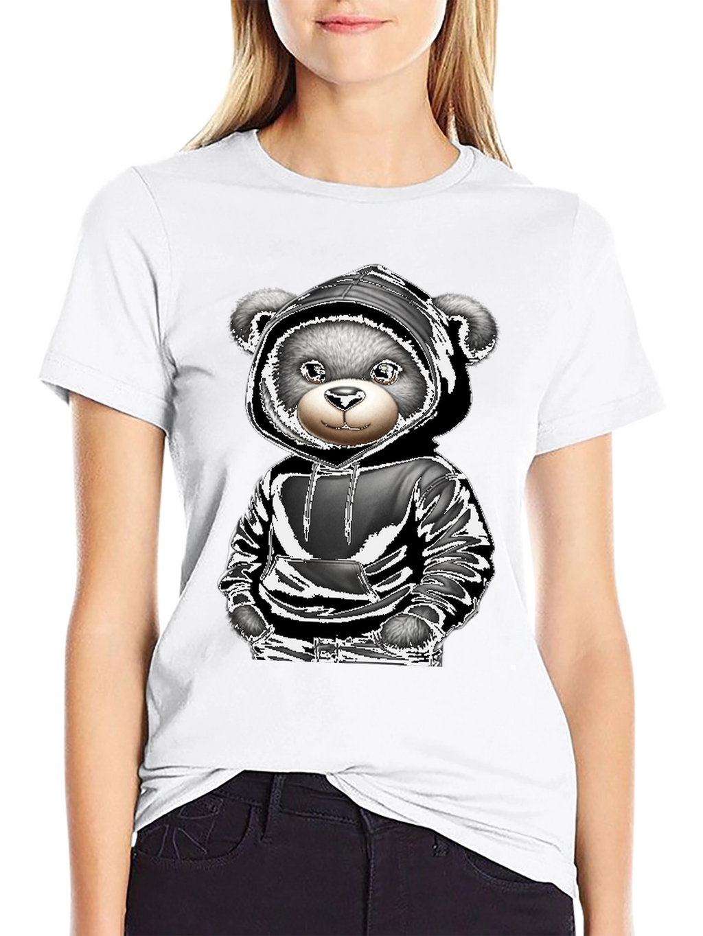 Cool Bear Hoodie Graphic T-Shirt