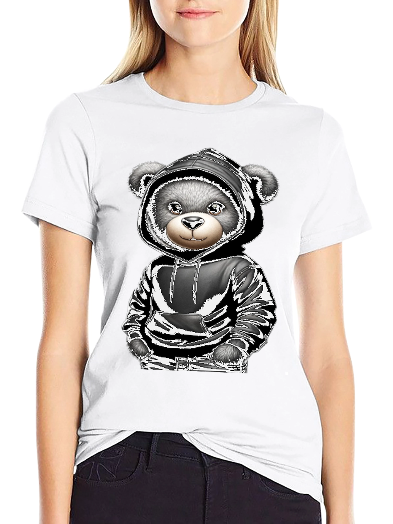 Cool Bear Hoodie Graphic T-Shirt