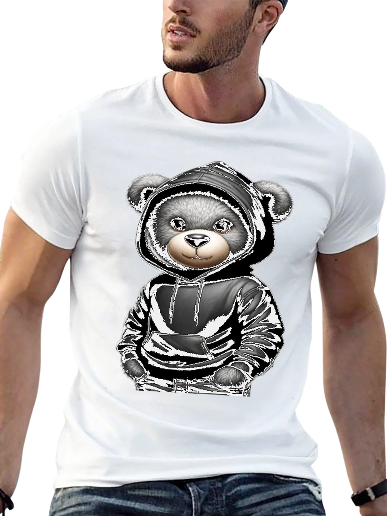 Cool Bear Hoodie Graphic T-Shirt