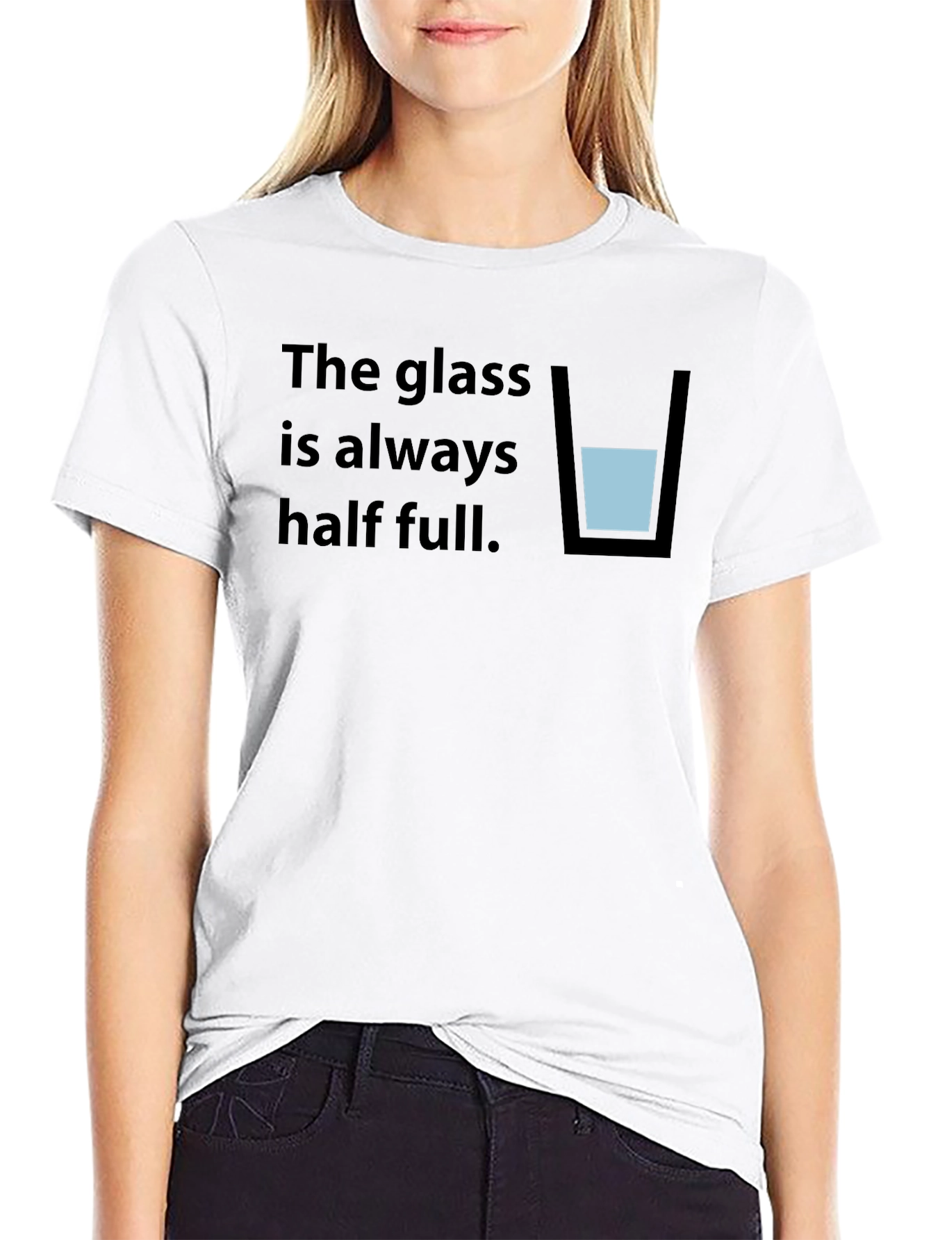 Optimistic Half Full Glass T-Shirt