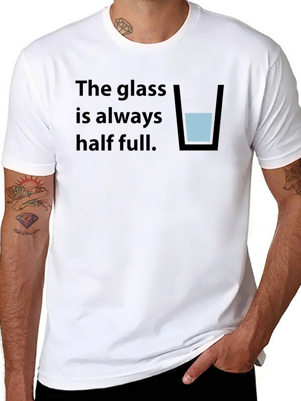 Optimistic Half Full Glass T-Shirt