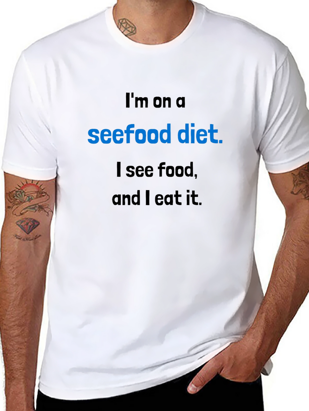Seefood Diet T-Shirt - Funny Food Lover Tee