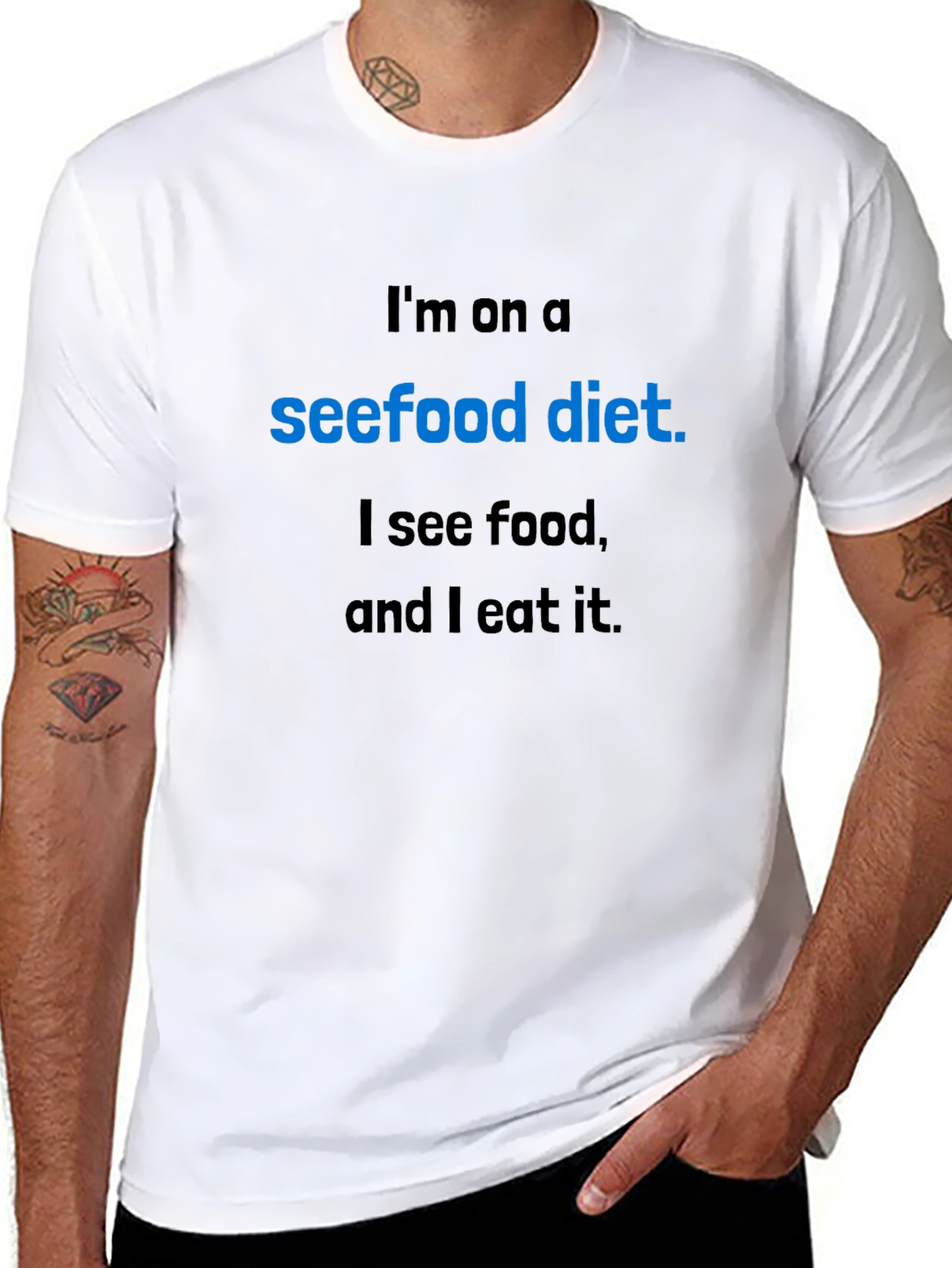 Seefood Diet T-Shirt - Funny Food Lover Tee