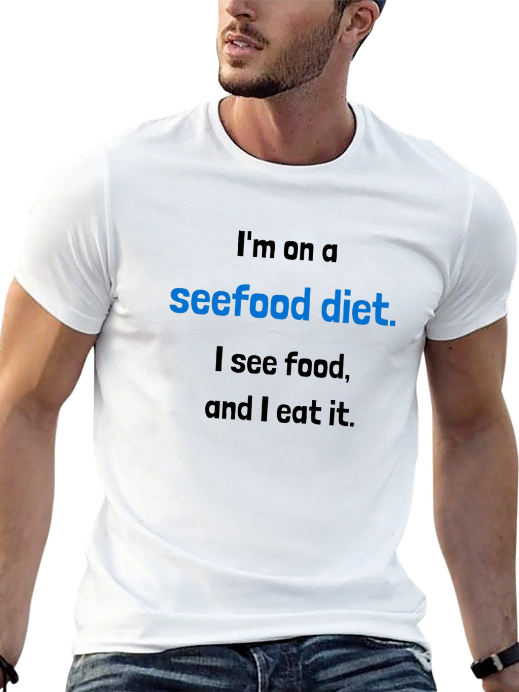 Seefood Diet T-Shirt - Funny Food Lover Tee