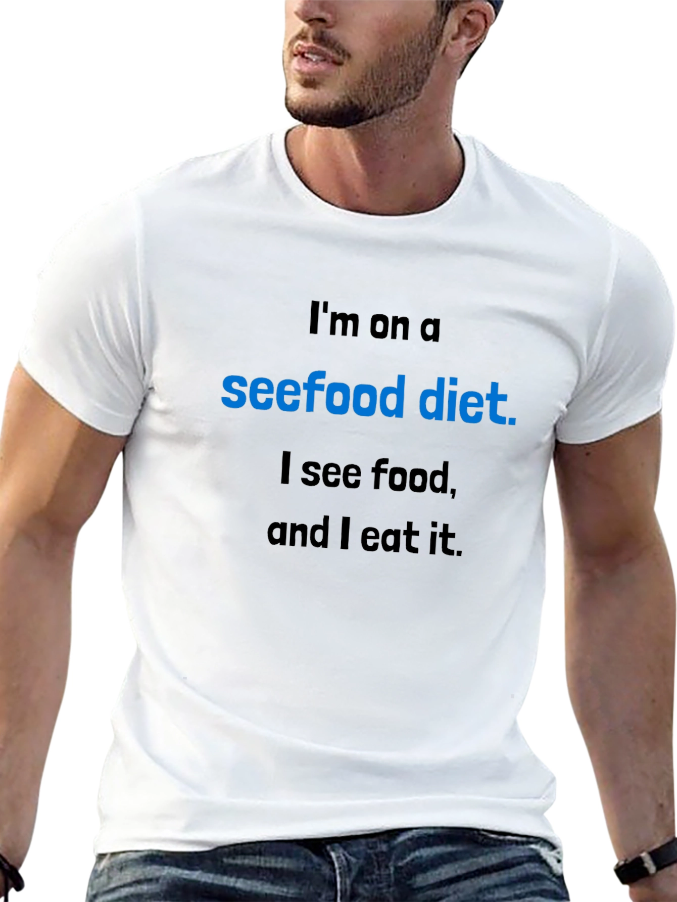 Seefood Diet T-Shirt - Funny Food Lover Tee