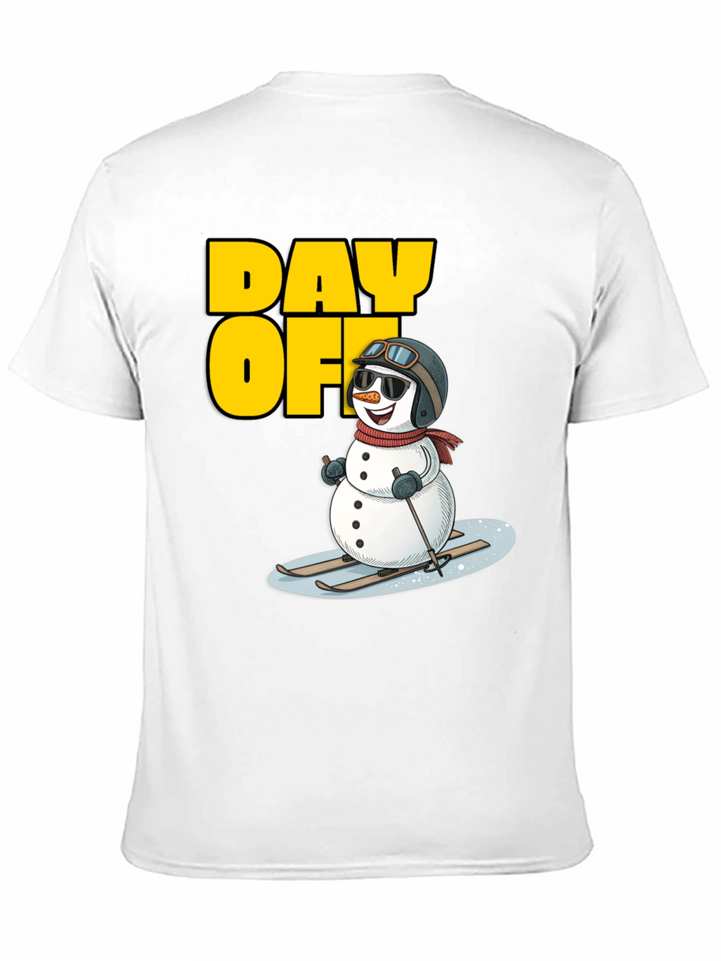 Day Off Snowman T-Shirt - Skiing Holiday Tee