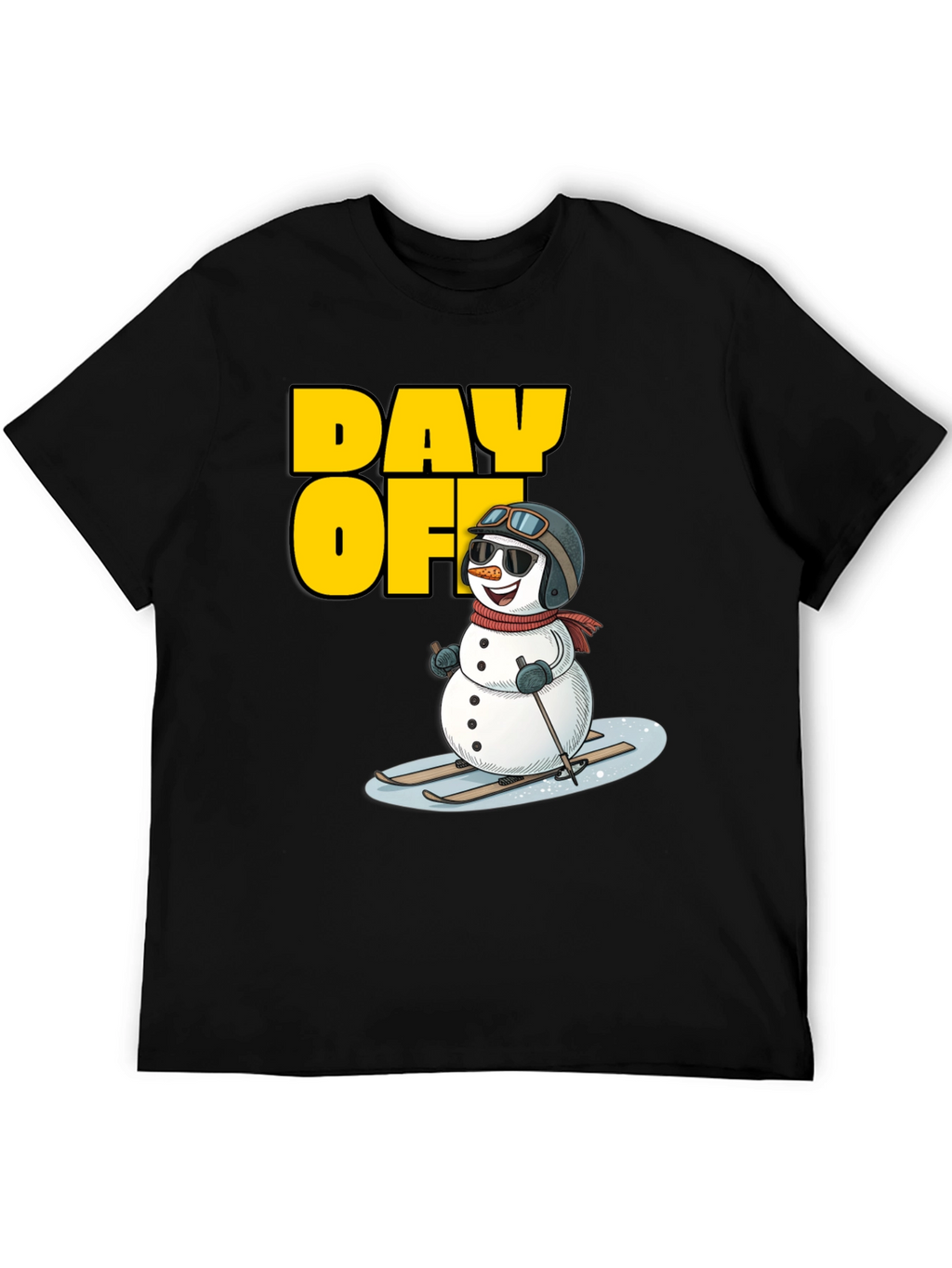 Day Off Snowman T-Shirt - Skiing Holiday Tee