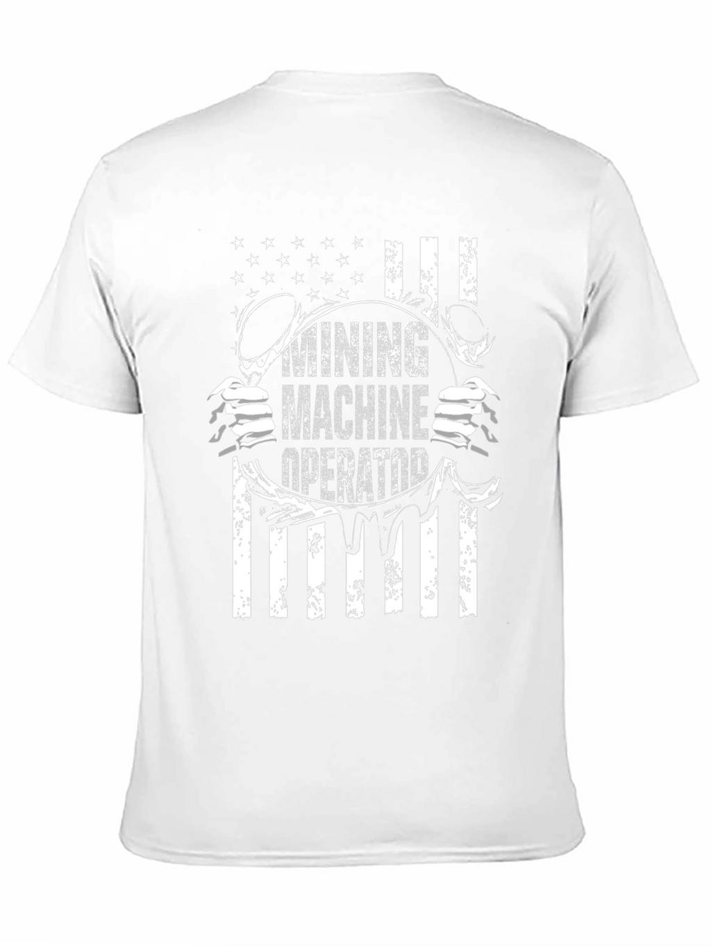 Mining Machine Operator T-Shirt - American Flag Design