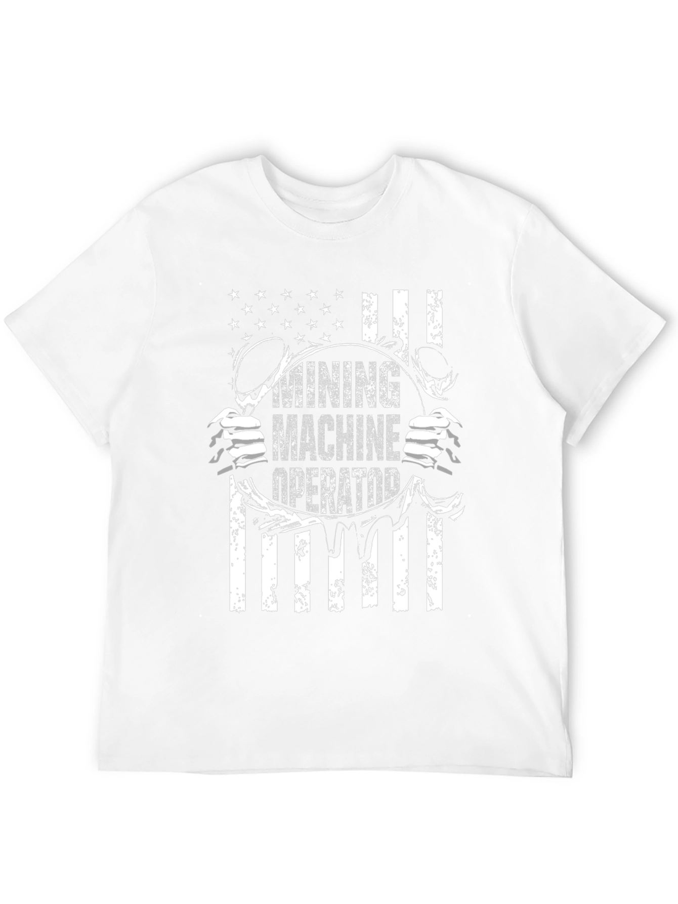 Mining Machine Operator T-Shirt - American Flag Design