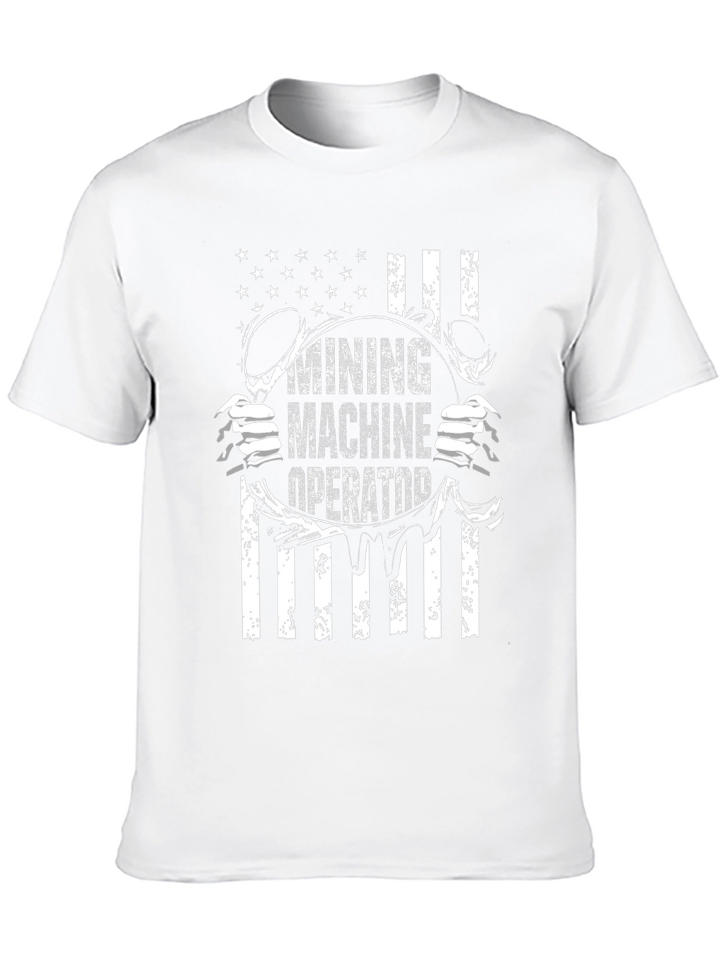 Mining Machine Operator T-Shirt - American Flag Design