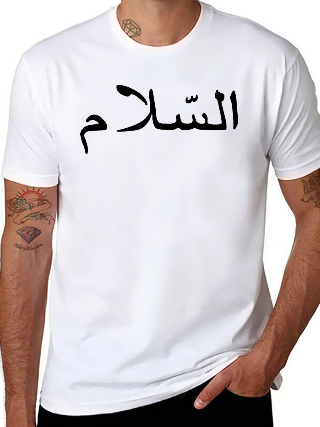 Peace Arabic Script T-Shirt - Black