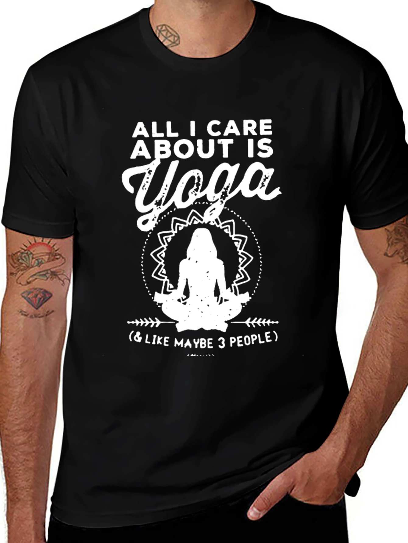 Yoga Lover T-Shirt: All I Care About Is Yoga Graphic Tee