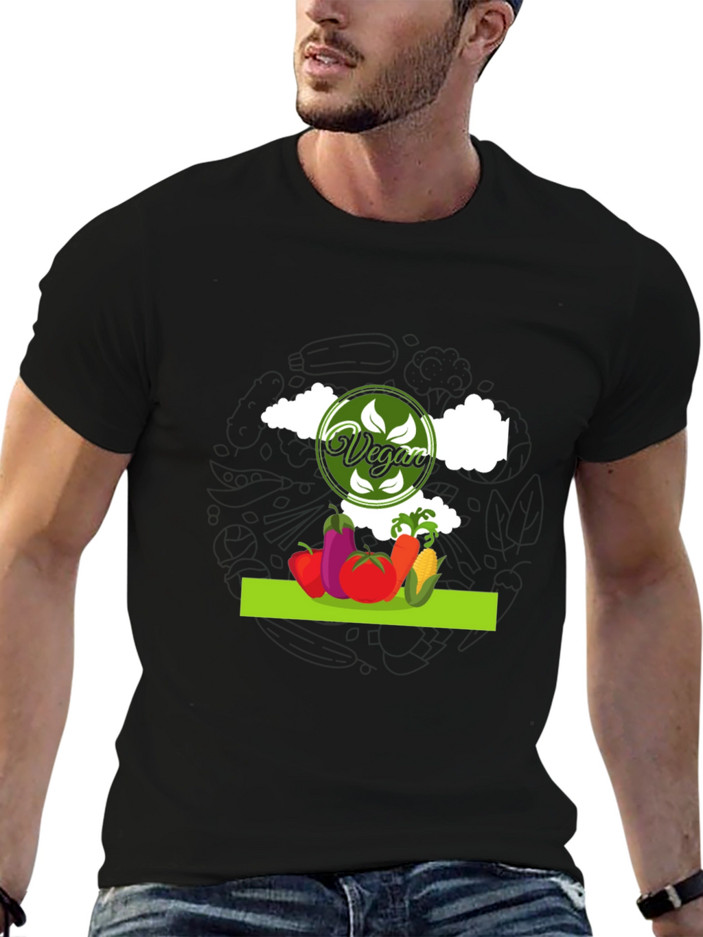 Vegan Graphic T-Shirt - Eat Your Veggies!