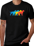 Retro Dog Silhouette T-Shirt - Cool Graphic Tee