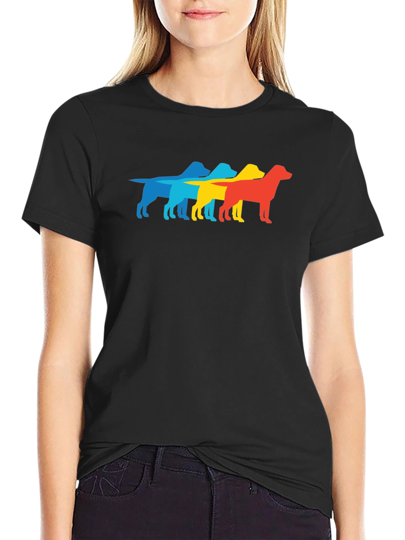 Retro Dog Silhouette T-Shirt - Cool Graphic Tee
