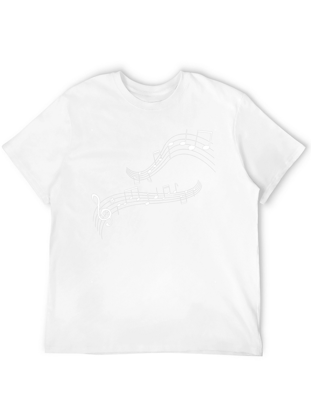 Musical Note Graphic T-Shirt - Black