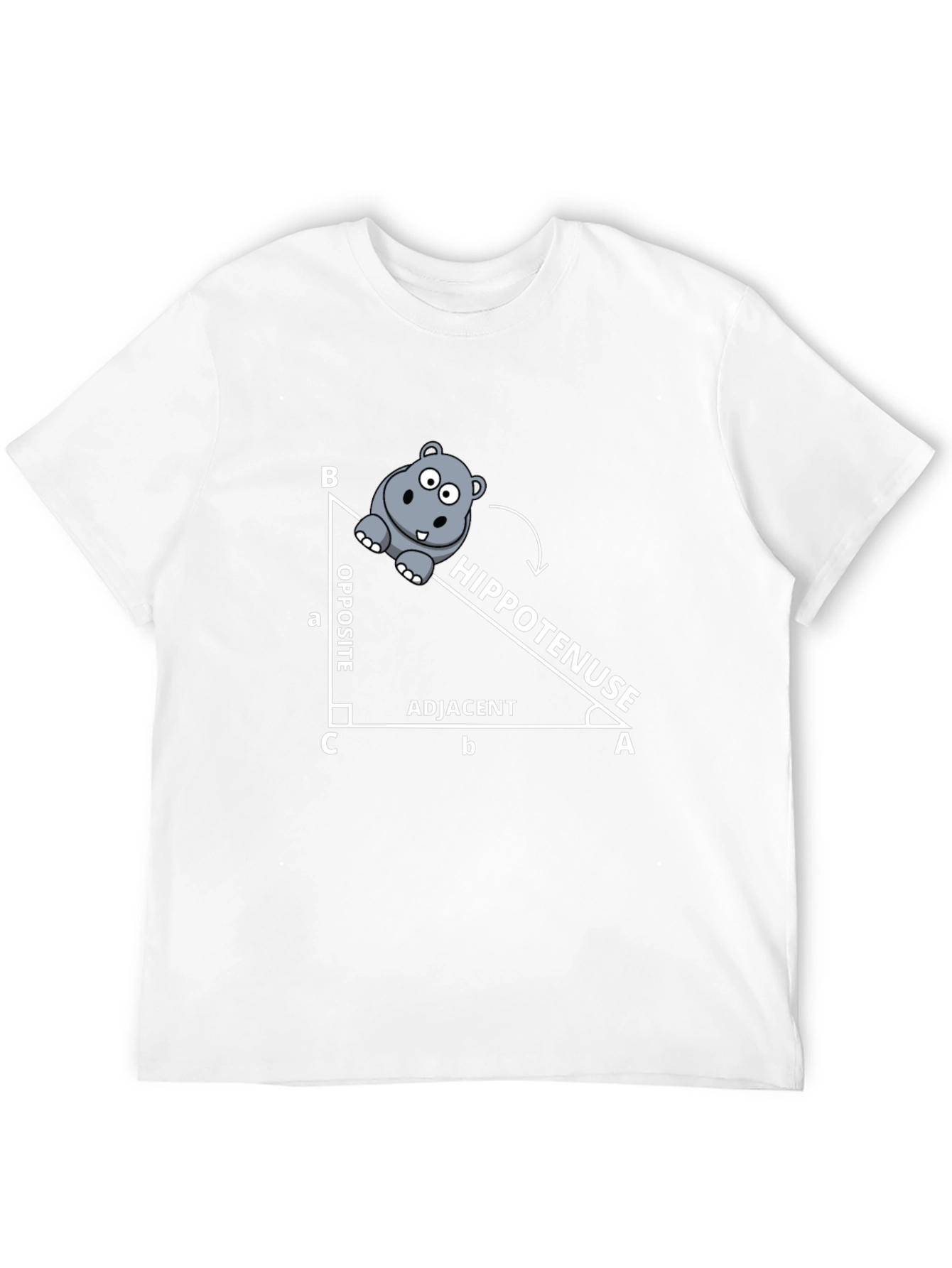 Hippo-tenuse Math Pun T-Shirt