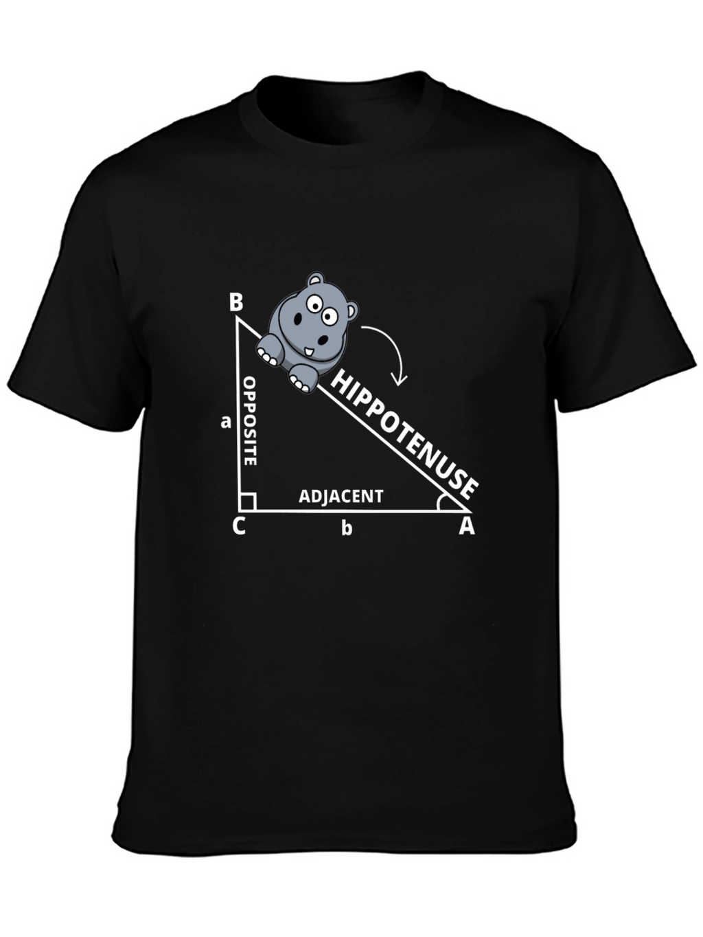 Hippo-tenuse Math Pun T-Shirt